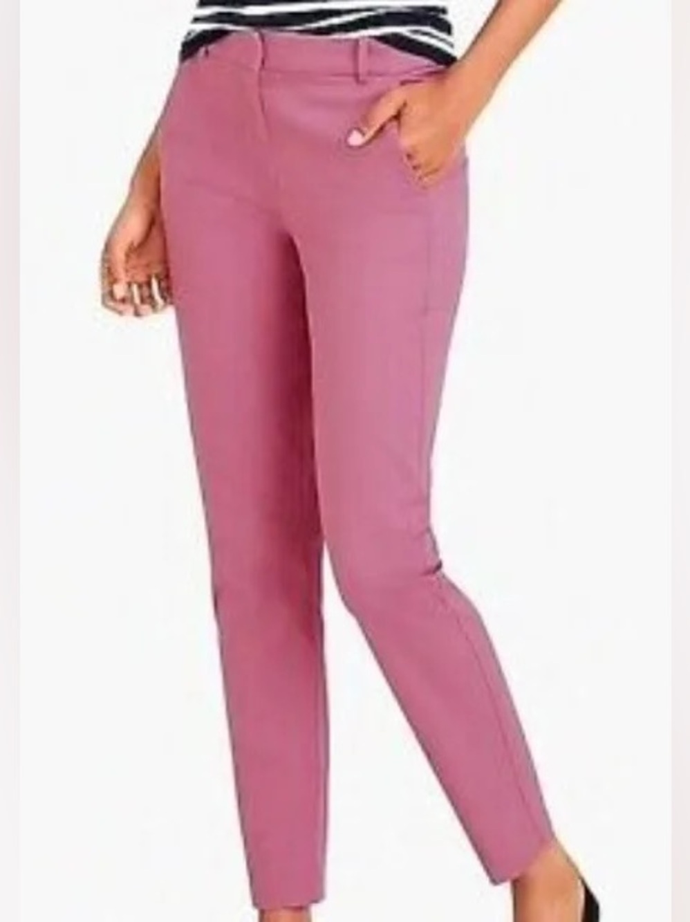 J. Crew Mercantile NWT size 8 Effortless Slim Crop Chino Pants Stretch in pink